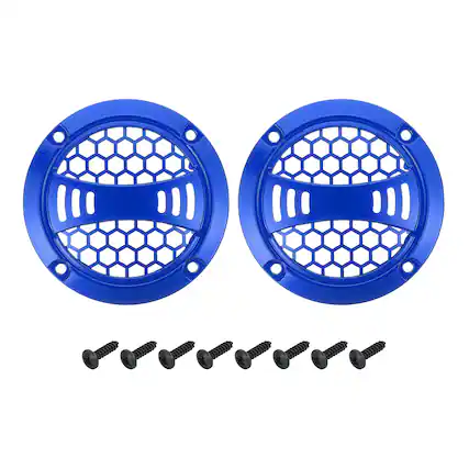Front. Unique Bargains - 2pcs 2" Speaker Grill Mesh Plastic Woofer Guard Protector Plastic Frame with Screws for Home Audio Car Speaker - Blue.