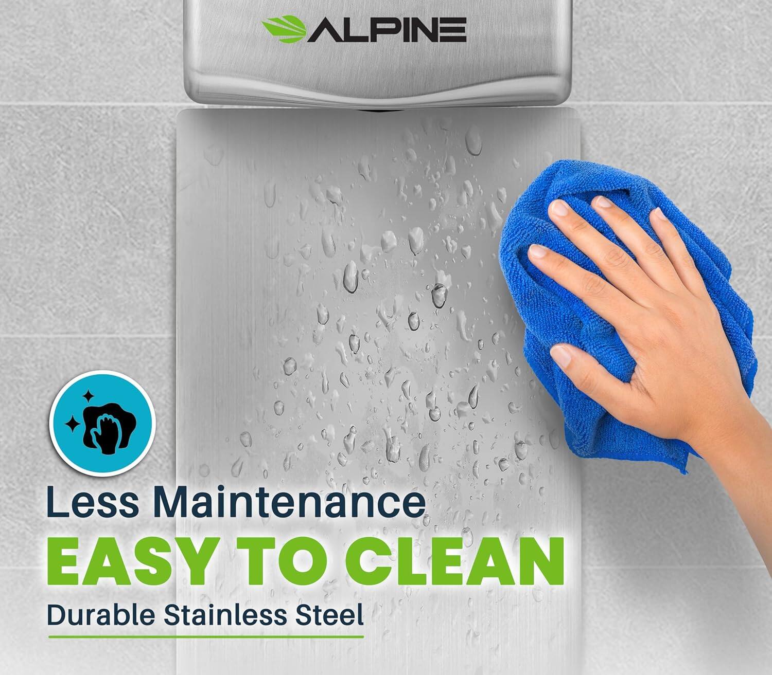 ALPINE, Less Maintenance, EASY TO CLEAN, Durable Stainless Steel