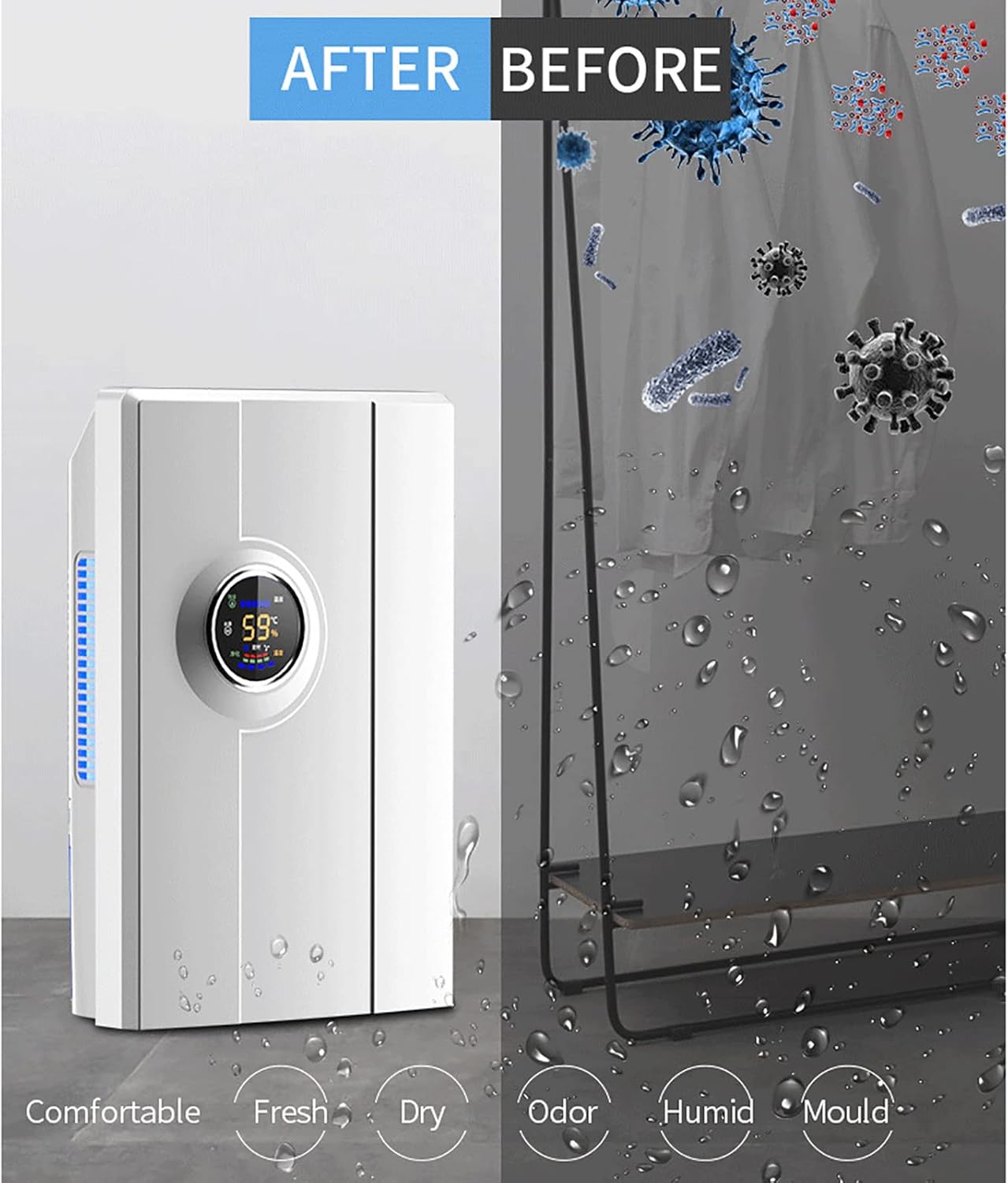 AFTER BEFORE

59% 

Comfortable Fresh Dry

Odor Humid Mould
