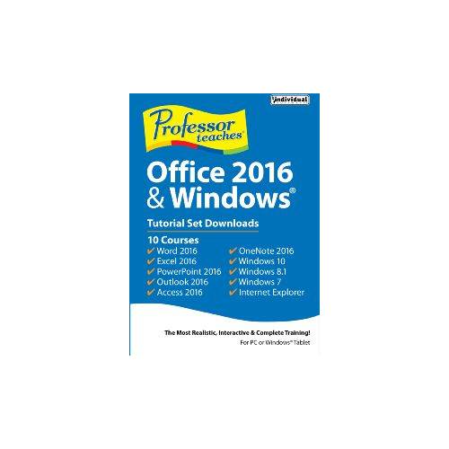 Individual Software - Professor Teaches® Office® 2016 & Windows® 10 Tutorial Set Downloads - Windows [Digital]
