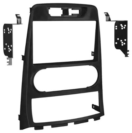 Front. Metra - Dash Kit for Select 2010-2012 Hyundai Genesis DIN DDIN - Black.