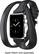 Left. Griffin - Uptown double-wrap band for Apple Watch 38mm - Black.