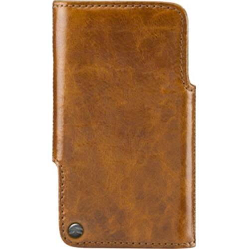 Front Standard. SwitchEasy - DUO Leather Sleeve for iPhone 4 - Tan.