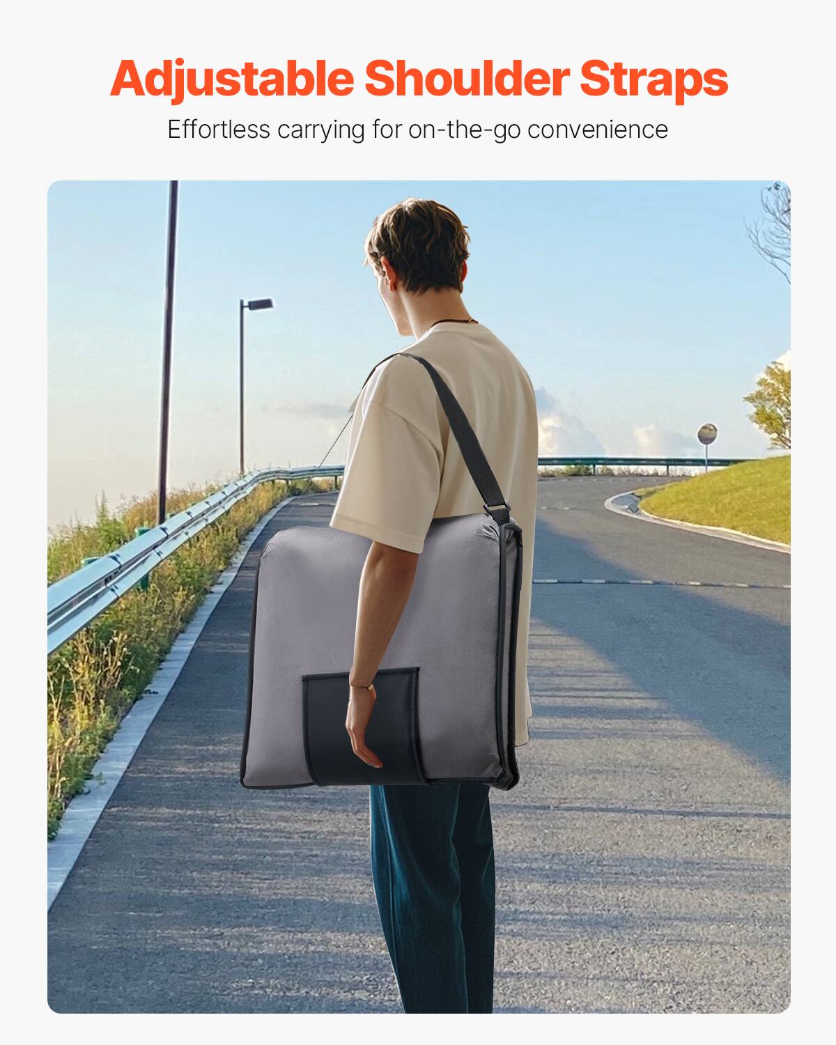 Adjustable Shoulder Straps  
Effortless carrying for on-the-go convenience