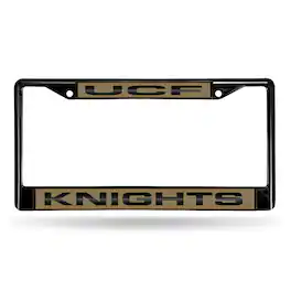 Rico Industries - Central Florida Knights UCF Black Metal Laser Cut License Plate Frame - Multi