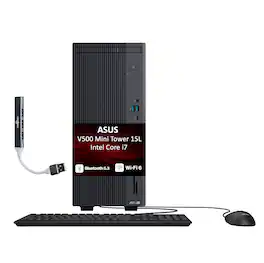 ASUS - Refurbished Excellent - V500 Mini Tower 15L Mini Desktop (i7-13620H, 32GB, 1TB SSD, Intel UHD, WiFi 6, Win 11 Home) w/USB Hub - Black