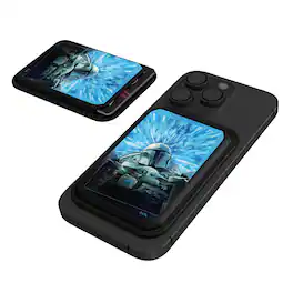 Keyscaper - Star Wars: The Mandalorian Portrait Black Magnetic Credit Card Wallet - Grogu and Din Djarin