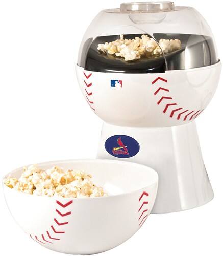 Angle Standard. Pangea Brands - St. Louis Cardinals Popcorn Maker - White.