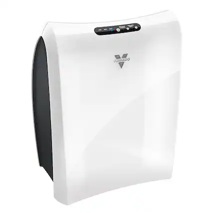 Front. Vornado - Console 215 Sq. Ft. Air Purifier - White.