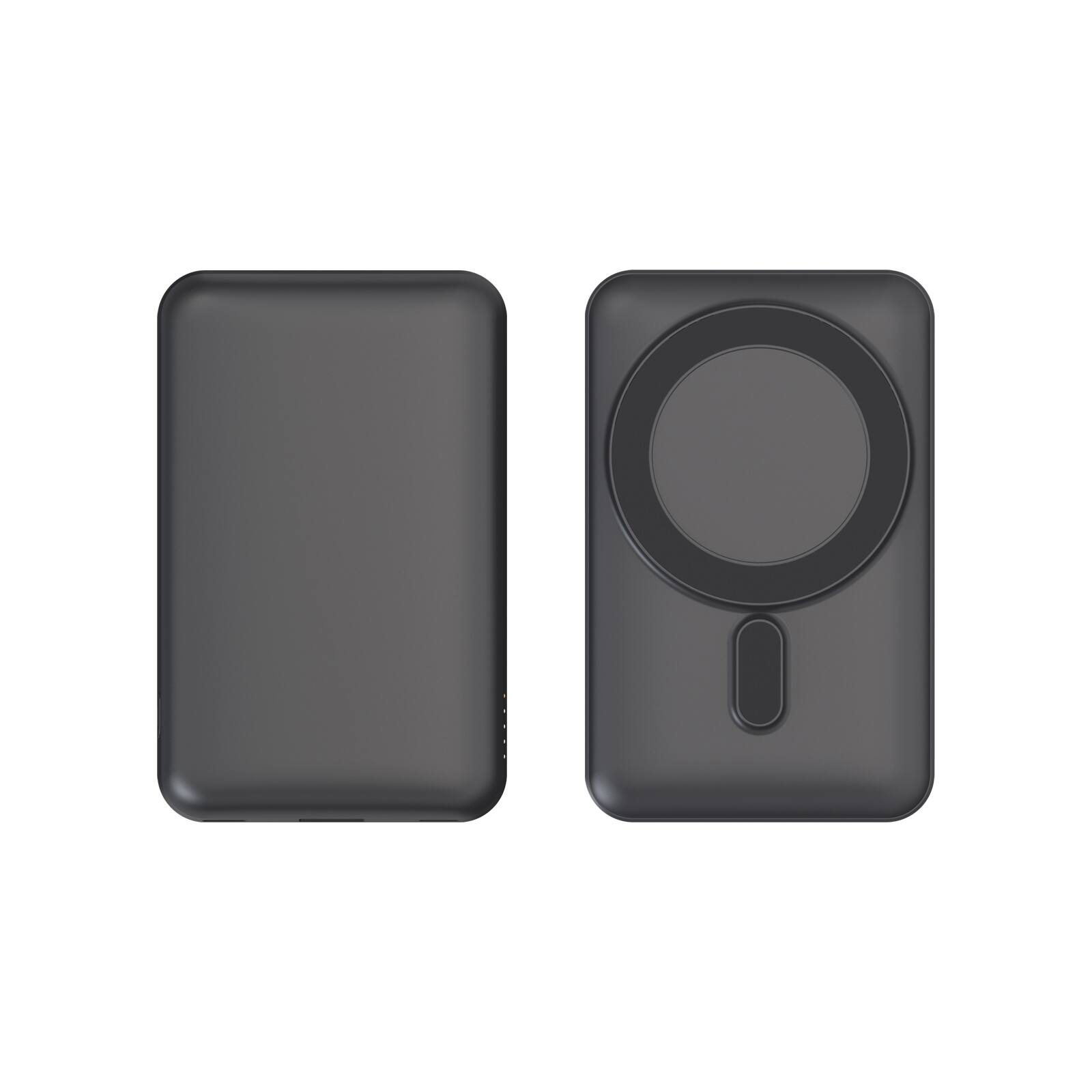 Front. OTM Essentials - OTM Essentials Mag Safe Compatible Power Bank, Black - Black.