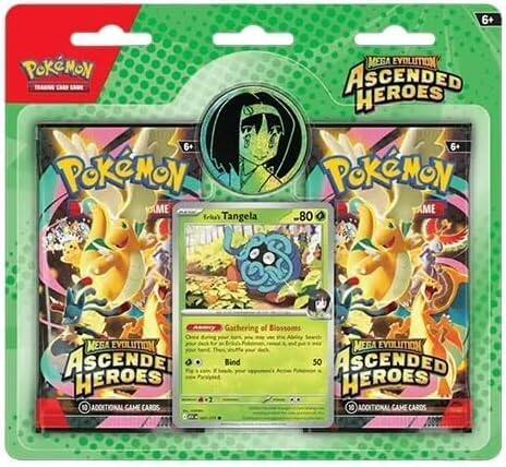 6+ Pokémon  
EVOLUTION ASCENDED HEROES  
6+ Pokémon ME Erica's Tangela  
6+ Pokémon AME ...80  
MEGA EVOLUTION ASCENDED HEROES ADDITIONAL GAME CARDS  
Gathering of Blossoms EVOLUTION Bind so ASCENDED HEROES 10 ADDITIONAL GAME CARDS