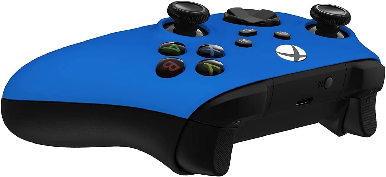 Back. Custom Controllerzz - Custom Wireless Controller for Xbox Series X|S, Xbox One, & PC - Blue.