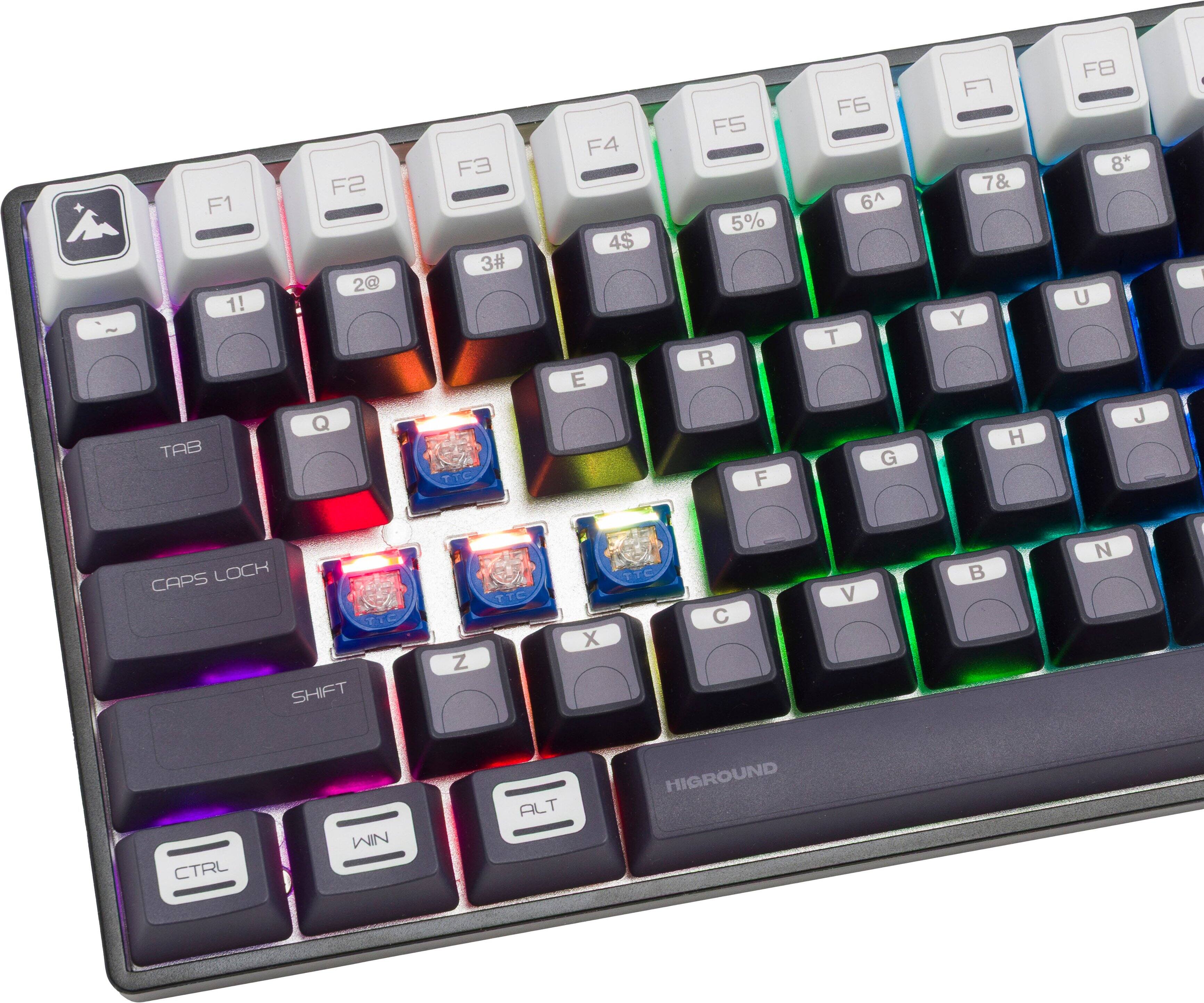 F1 1! TAB F2 2@ Q F3 3# TTC F4 4$ E F5 5% R F6 6^ T F7 7& Y F8 8* U F9 9( I F10 0) O F11 - P F12 = L

TAB 1! 2@ 3# 4$ 5% 6^ 7& 8* 9( 0) - =

Q W E R T Y U I O P

CAPS LOCK A S D F G H J K L

SHIFT Z X C V B N M

CTRL WIN ALT HIGROUND