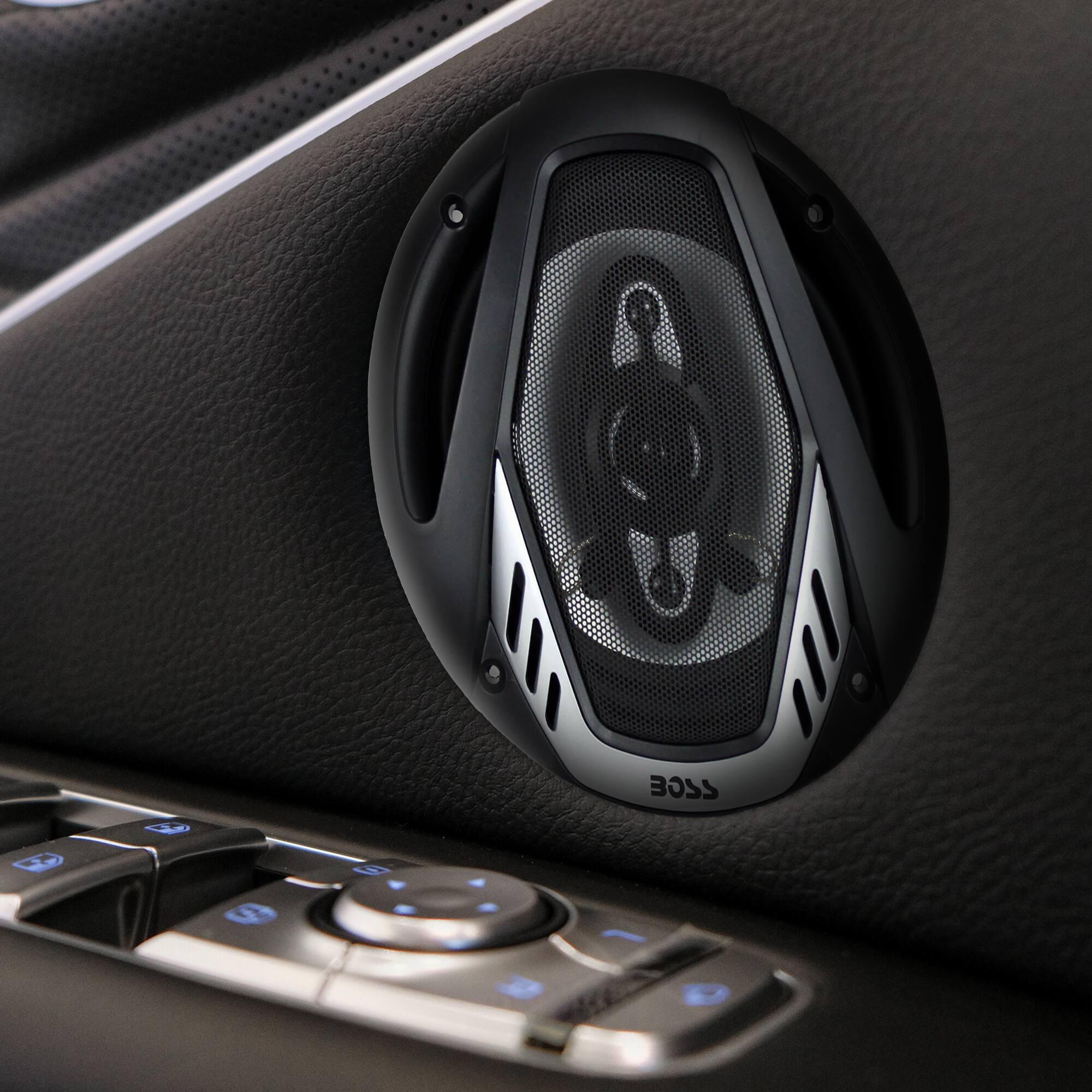 Alt View 2. BOSS Audio - BOSS Audio NX654 Onyx 6.5" 400W 4-Way Car Audio Coaxial Stereo Speakers, 2 Pair - Black.