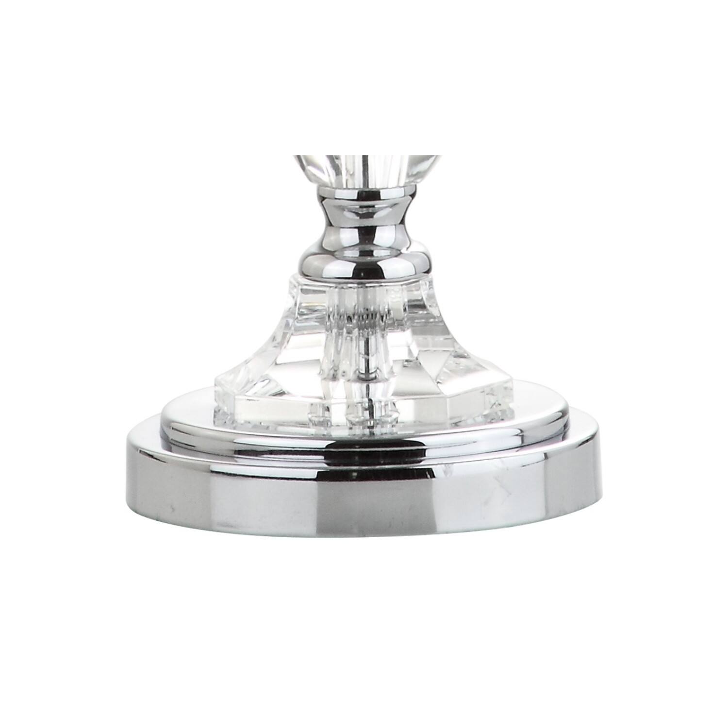 Alt View 7. Jonathan Y - Graham 27" Crystal LED Table Lamp, Clear/Chrome - Clear.