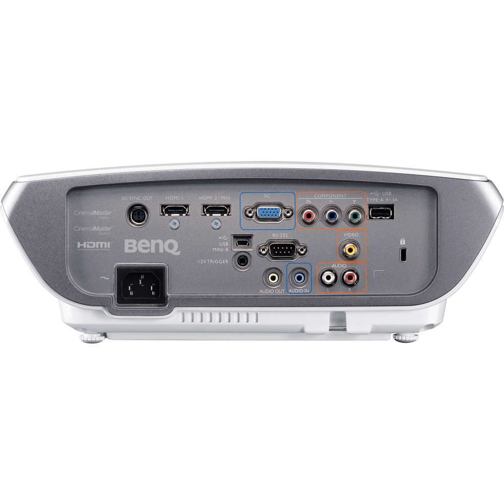 Back View: BenQ - HT4050 1080p DLP Projector - Gray, White
