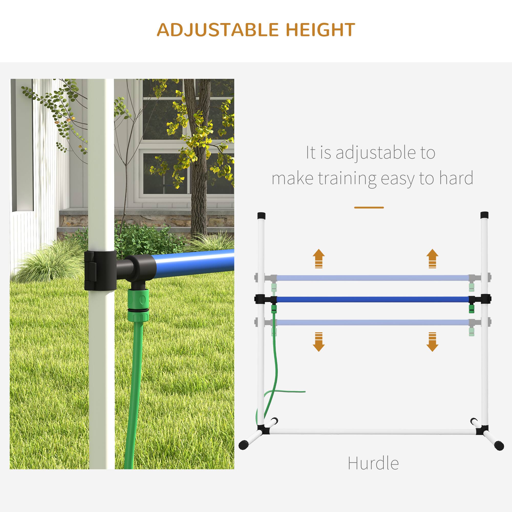 ADJUSTABLE HEIGHT

It is adjustable to make training easy to hard

Hurdle