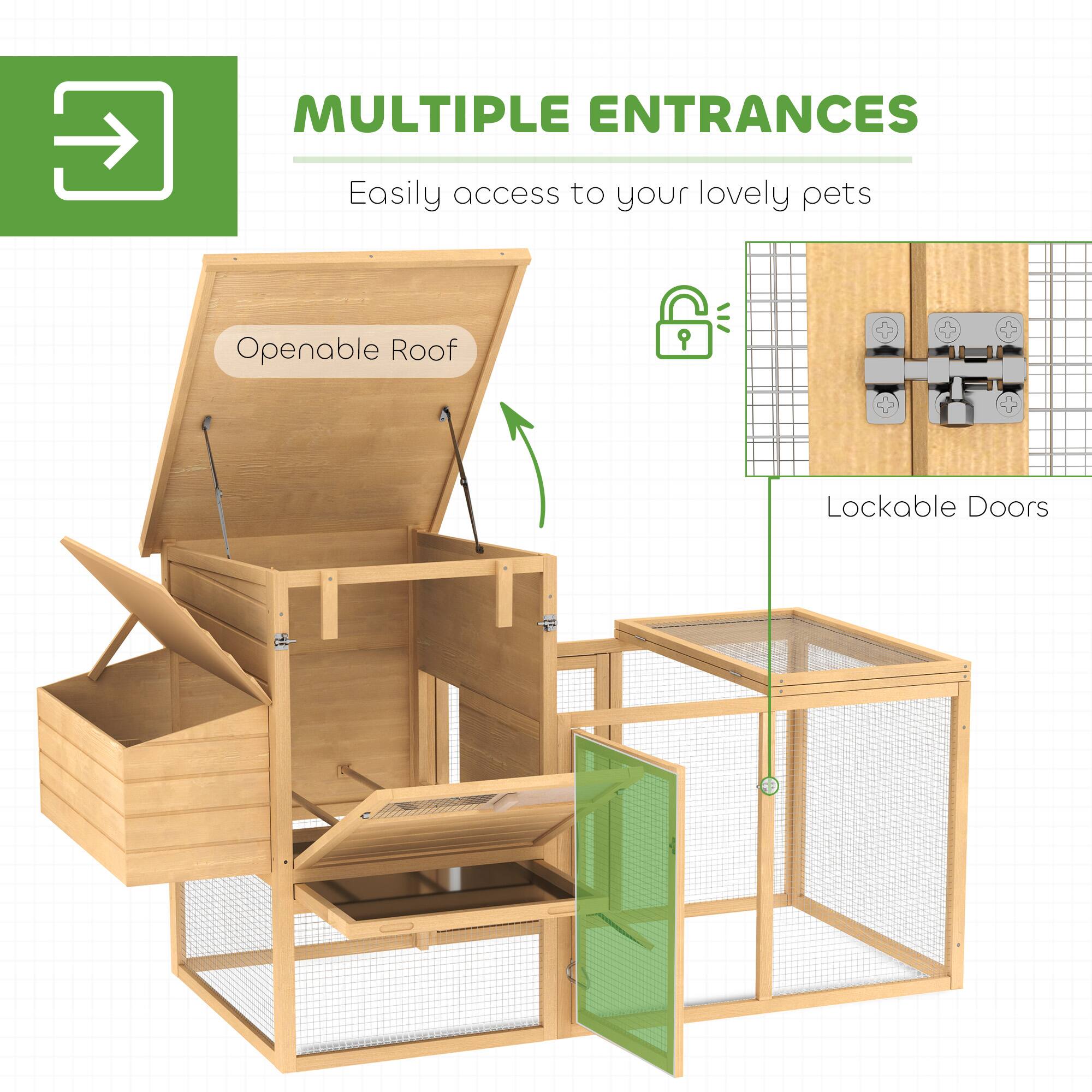 MULTIPLE ENTRANCES  
Easily access to your lovely pets  

- Openable Roof  
- Lockable Doors