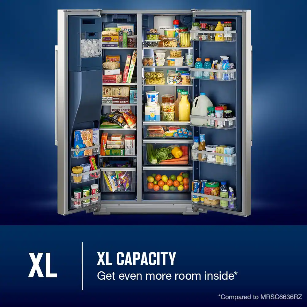 XL CAPACITY
Get even more room inside*
*Compared to MRSC6636RZ
