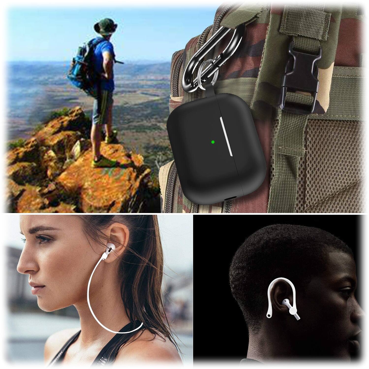 Alt View 14. SaharaCase - Case for Apple AirPods Pro 2 (2nd Generation 2022) - Black.