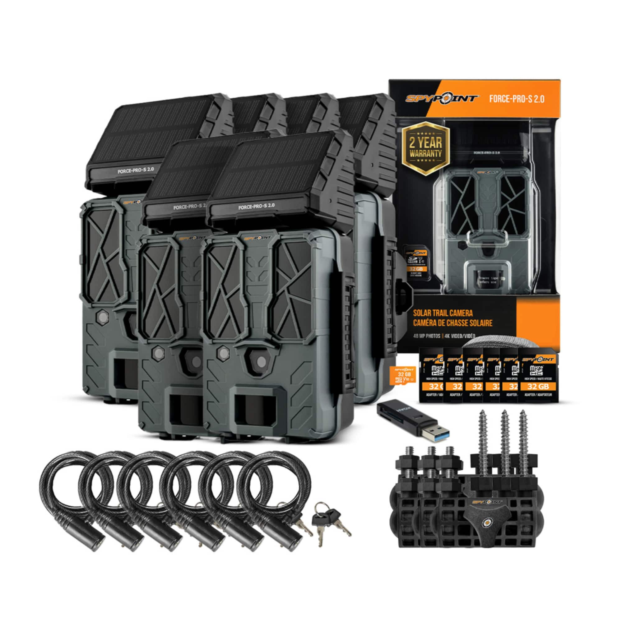 Spypoint - FORCE-PRO-S 2.0 Trail Camera (6-Pack) Bundle with Accessories price history on PriceWatchPro