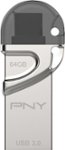 Front Zoom. PNY - DUO-LINK 64GB OTG USB 3.0 Flash Drive.