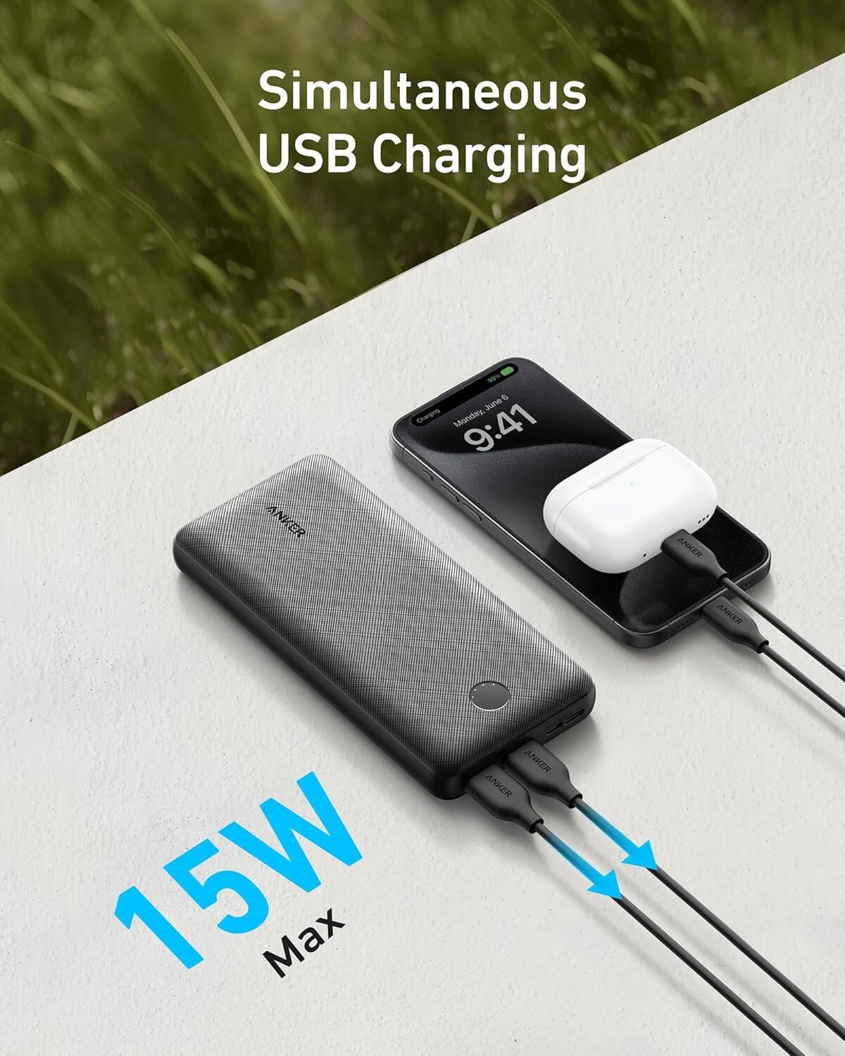 Simultaneous USB Charging

15W Max