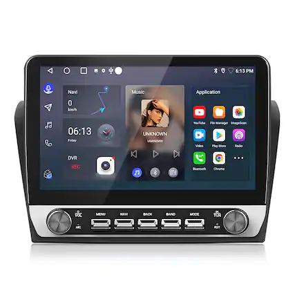 6:13 PM
Navi
0 km/h
06:13
Friday
UNKNOWN
UNKNOWN
YouTube
File Manager
ImageScan
Video
Play Store
Radio
DVR
REC
Bluetooth
Chrome
VOL
MENU
NAVI
BACK
BAND
MODE
TUN
RST