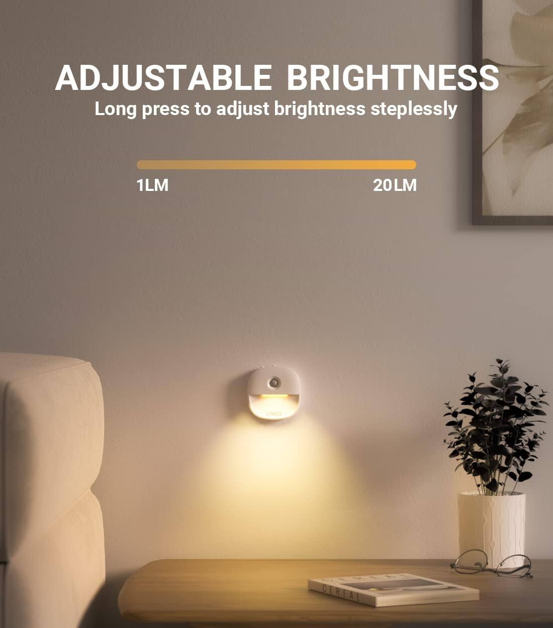 ADJUSTABLE BRIGHTNESS  
Long press to adjust brightness steplessly  
1LM  
20LM