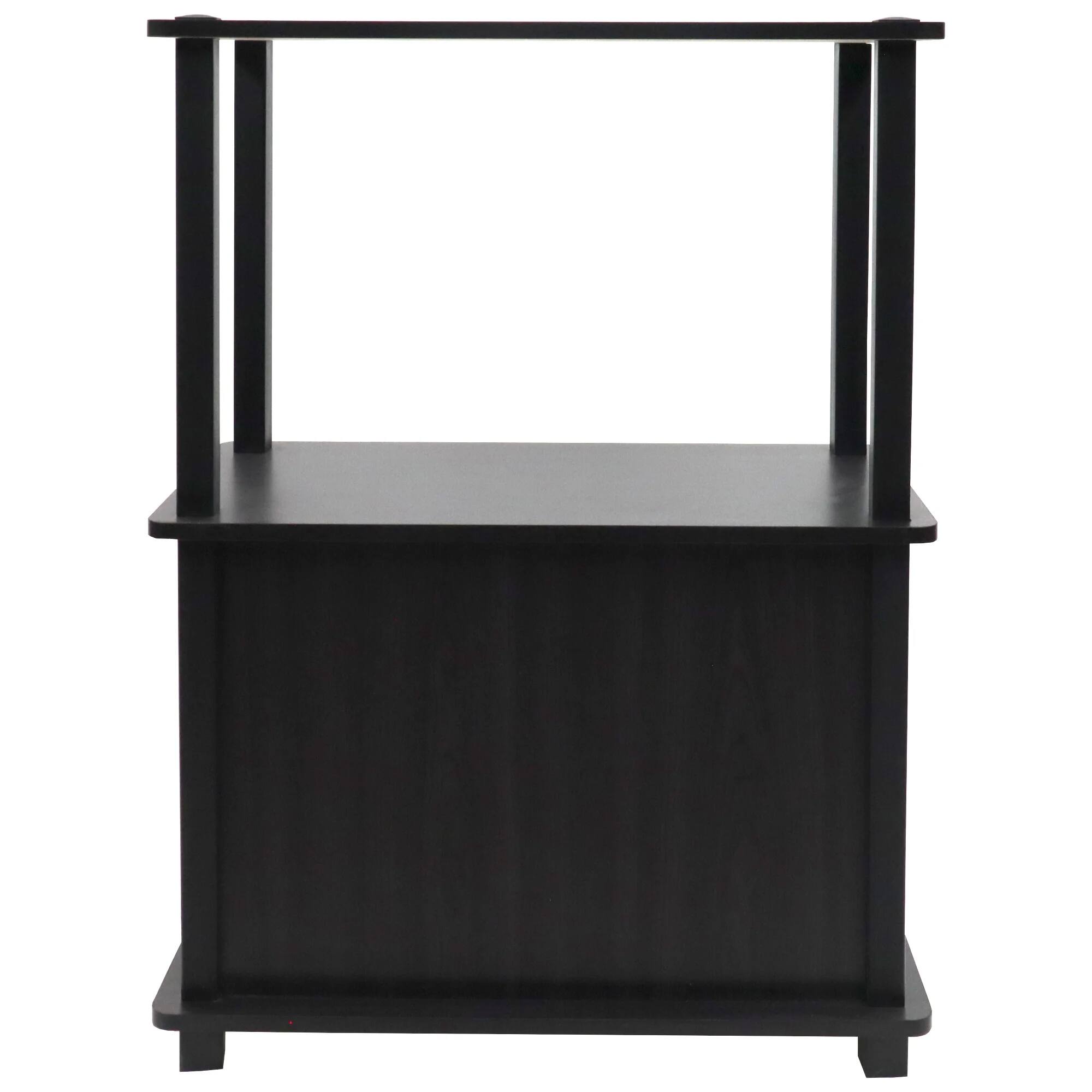 Alt View 8. Redmon - Redmon Freestanding 3-Shelf 2-Door Storage Floor Cabinet, Espresso Woodgrain - Espresso woodgrain.
