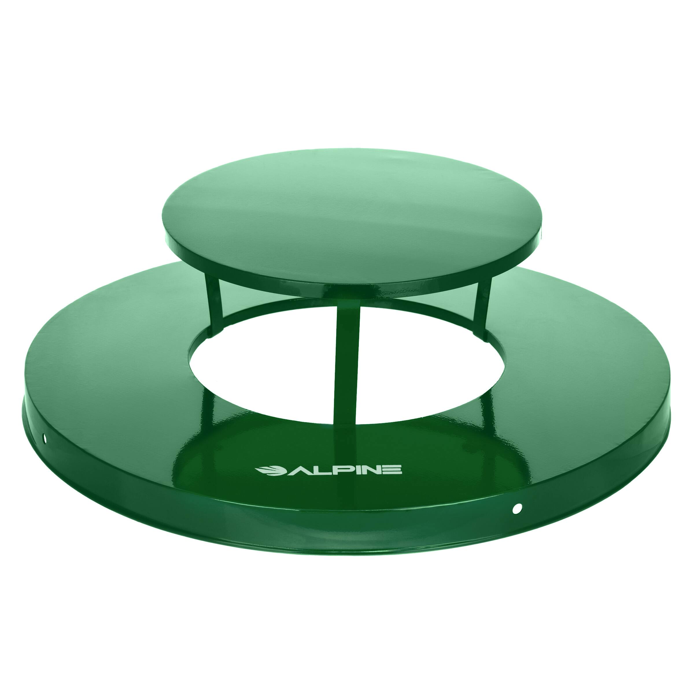 Front. Alpine Industries - Trash Can Lid, 38 Gallon Rain Bonnet Lid - Green.
