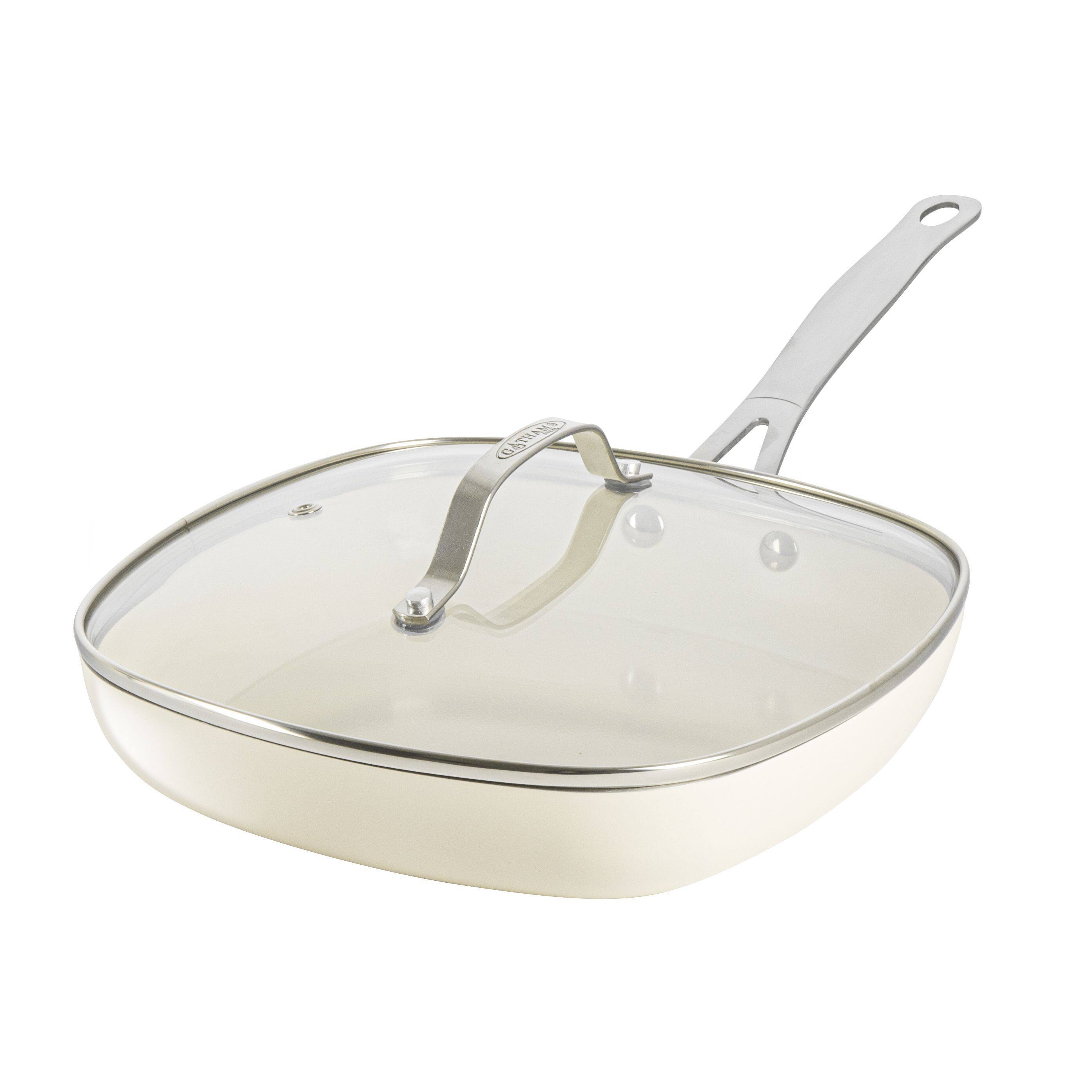 Alt View 4. Gotham Steel - Gotham Steel Cream 12-Piece Ultra Nonstick Ceramic Cookware Set with Stay Cool Handles - Cream.