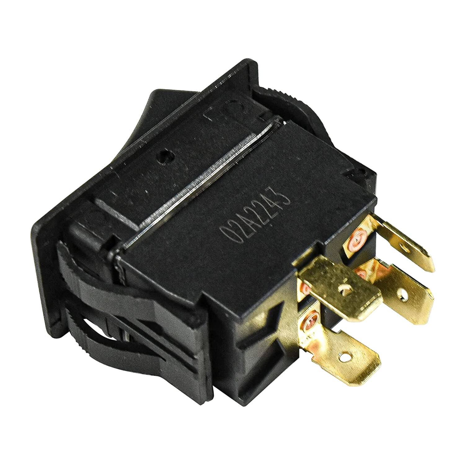 Alt View 1. HQRP - On-Off Rocker Switch 4-Prong 20 A 125 V Replacement for KEDU HY60E Shopsmith Tools - black.