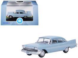 1959 Plymouth Savoy Sedan Powder 1/87 (HO) Scale Diecast Model Car by Oxford Diecast - Blue