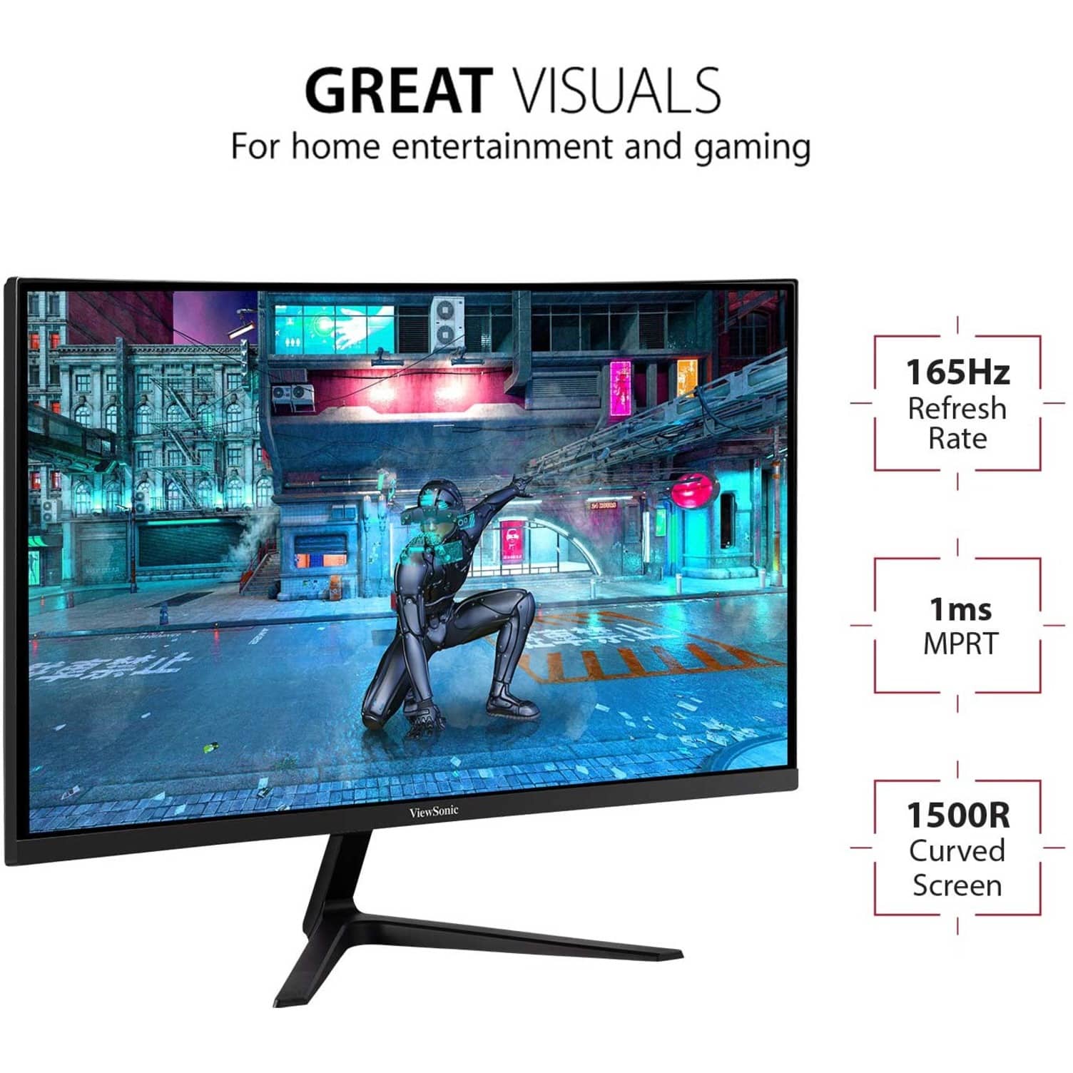 Alt View 17. ViewSonic - VX2718-PC-MHD 27" LCD Curved FHD Adaptive Sync Gaming Monitor (DisplayPort and HDMI) - Black.