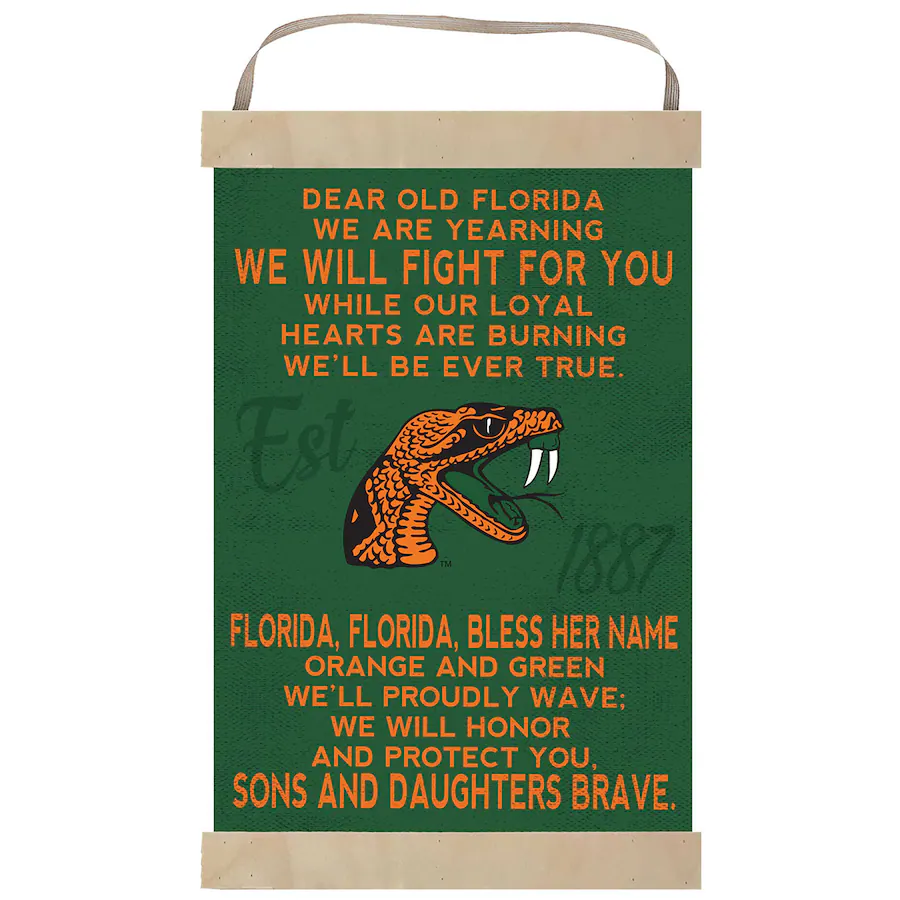 Powder Color Fight Jardine Florida A&M Rattlers Fight Song Banner Sign Orange 4941645 ...