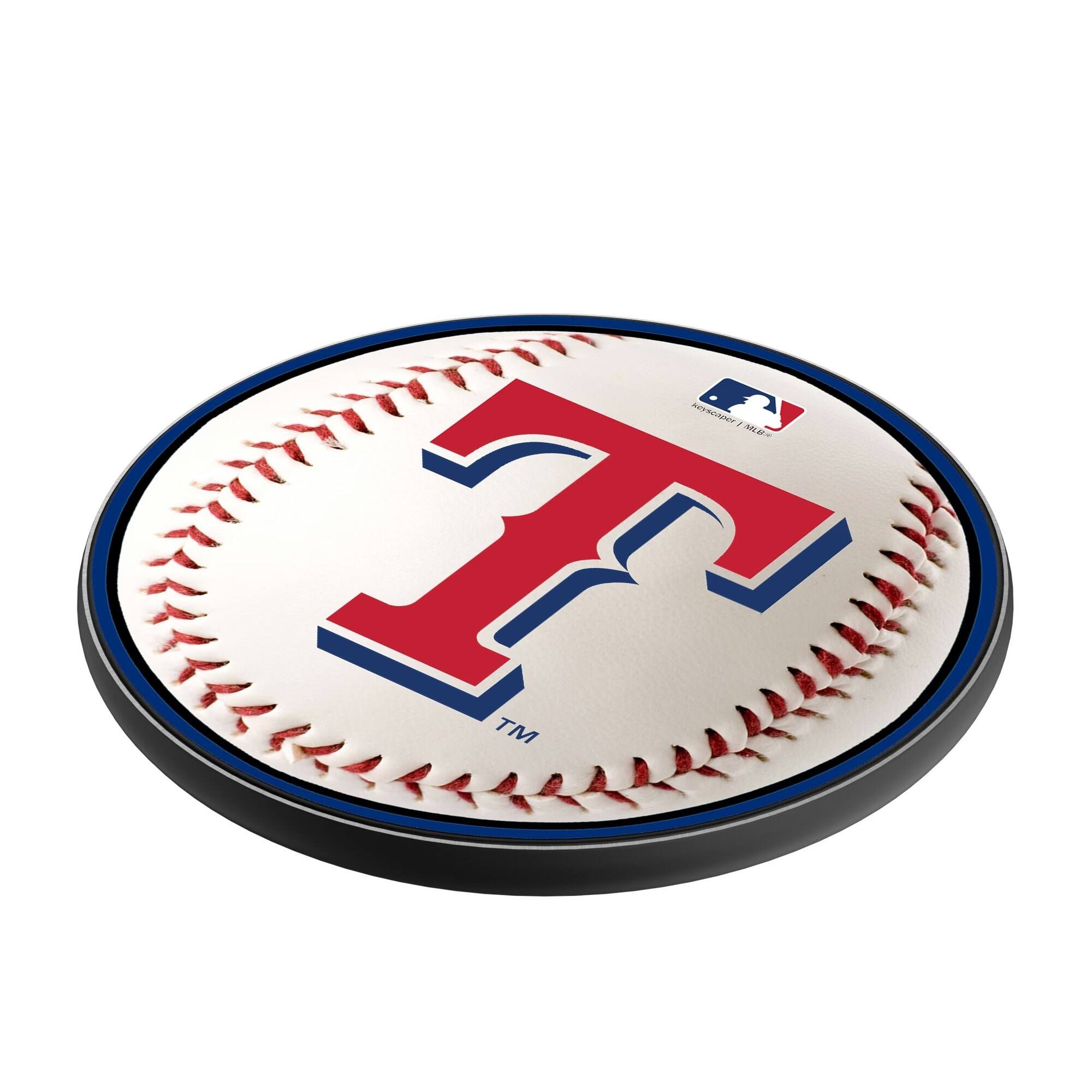 Alt View 1. Keyscaper - Texas Rangers Wireless Charging Pad - Multicolor.