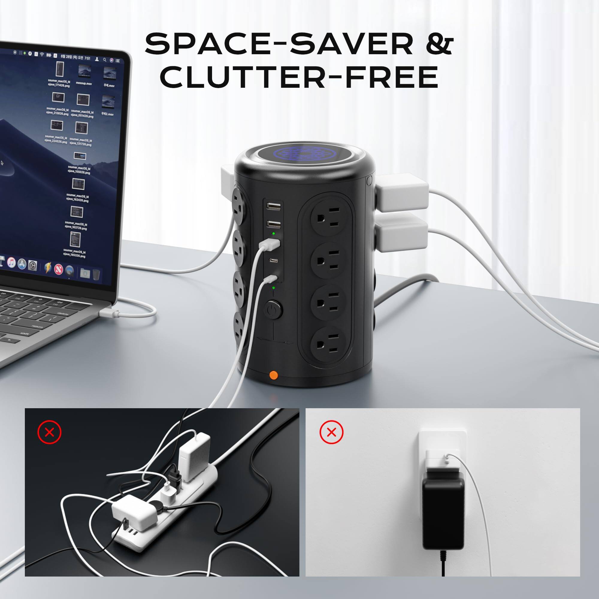 SPACE-SAVER & CLUTTER-FREE