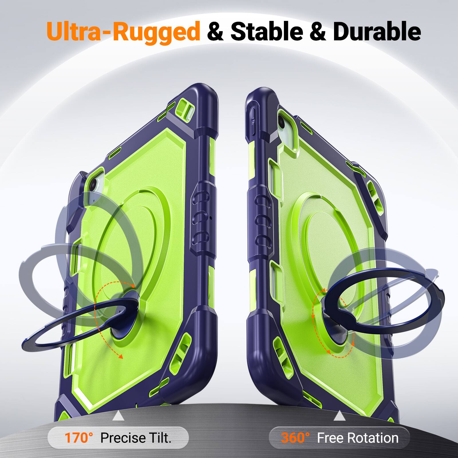 Ultra-Rugged & Stable & Durable

170° Precise Tilt.

360° Free Rotation