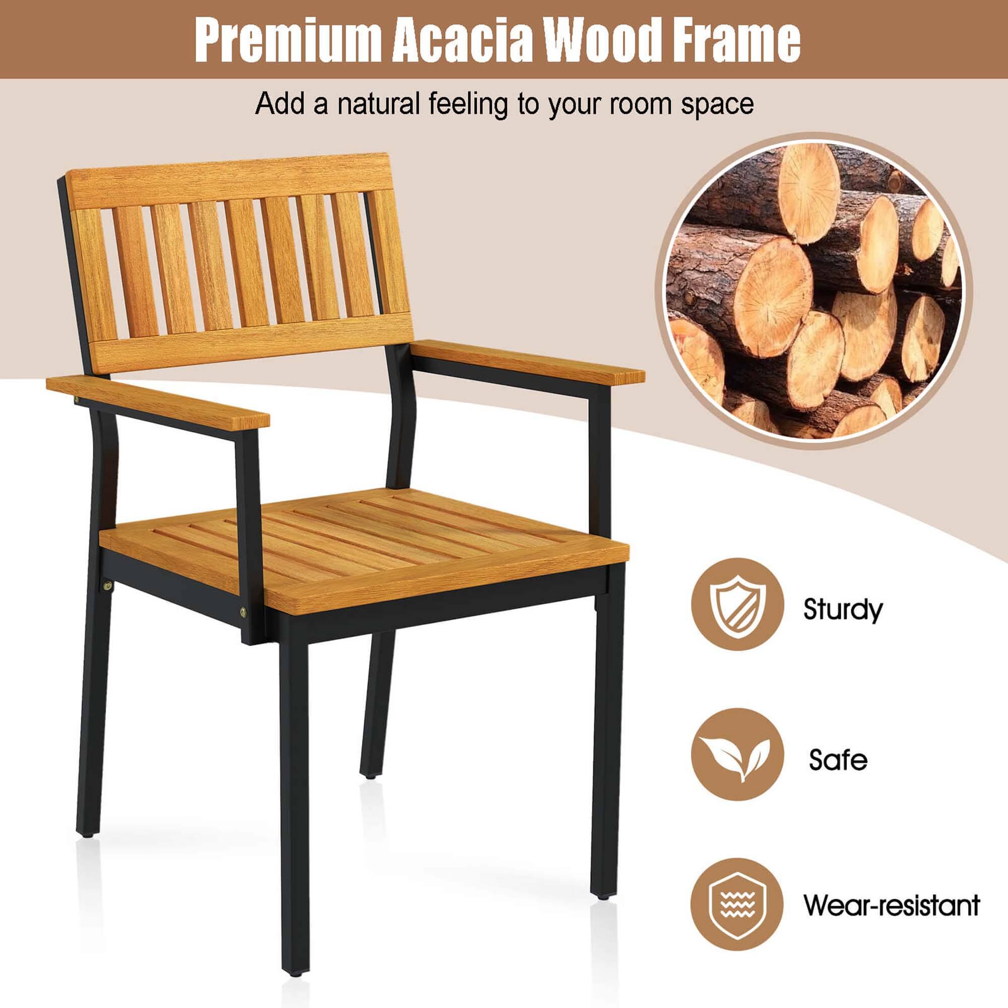 Premium Acacia Wood Frame Add a natural feeling to your room space Sturdy Safe Wear-resistant