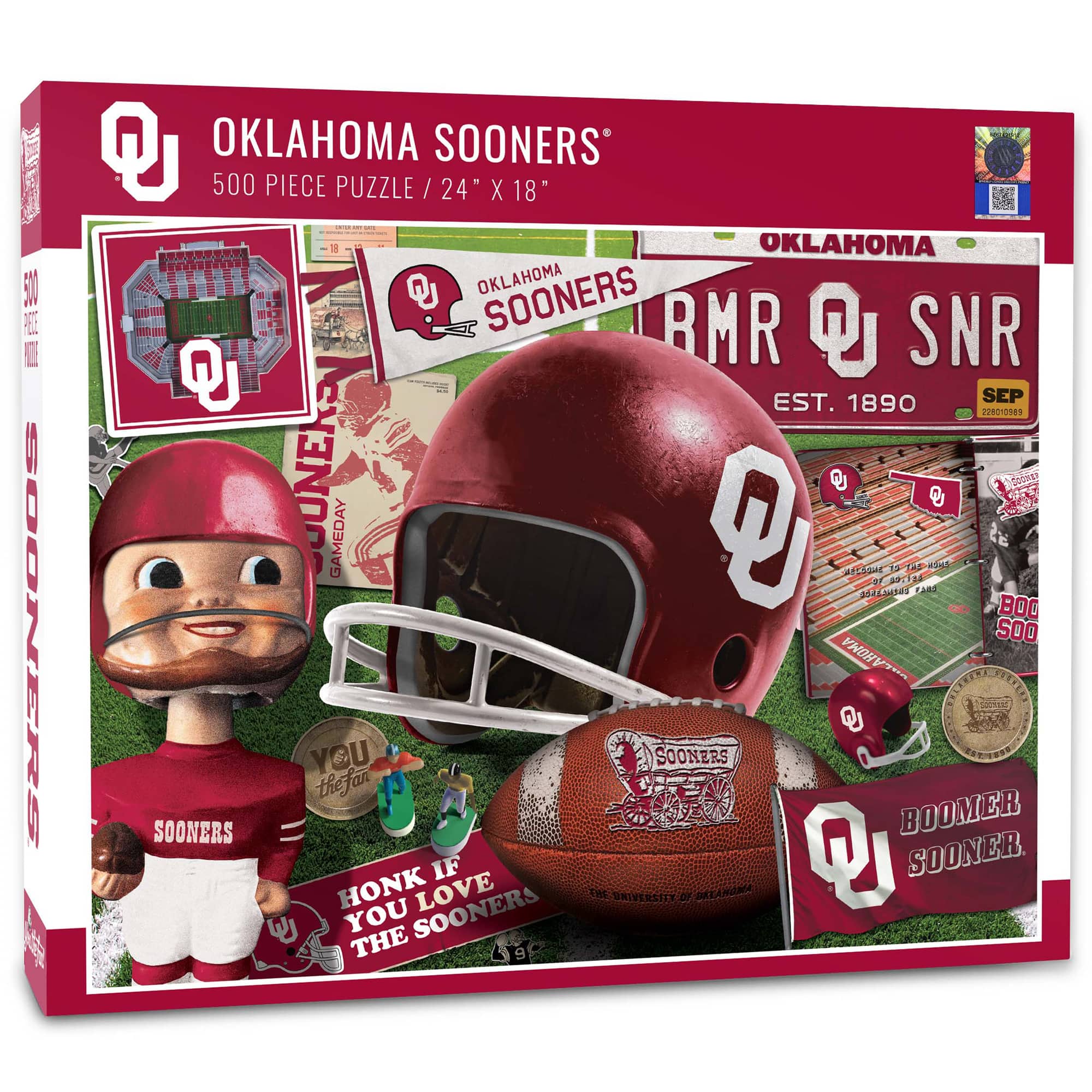 YouTheFan - Oklahoma Sooners 500-Piece Retro Series Puzzle - Multicolor price history on PriceWatchPro