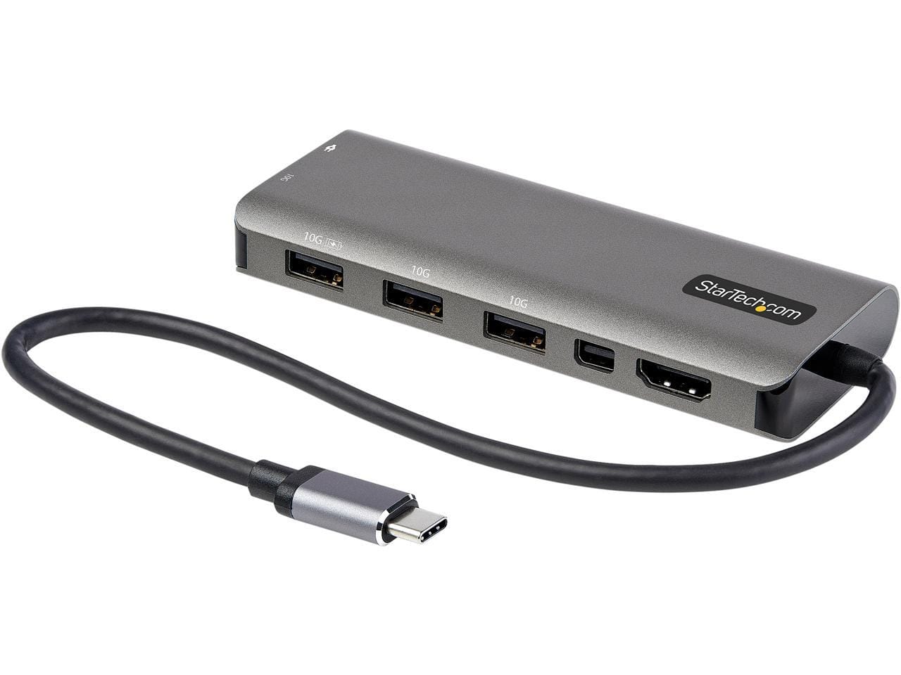 StarTech.com - USB C Hub, 4K HDMI/Mini DP, 100W PD, 4x 10Gbps USB Ports, 12" Cable, Thunderbolt 3 Compatible