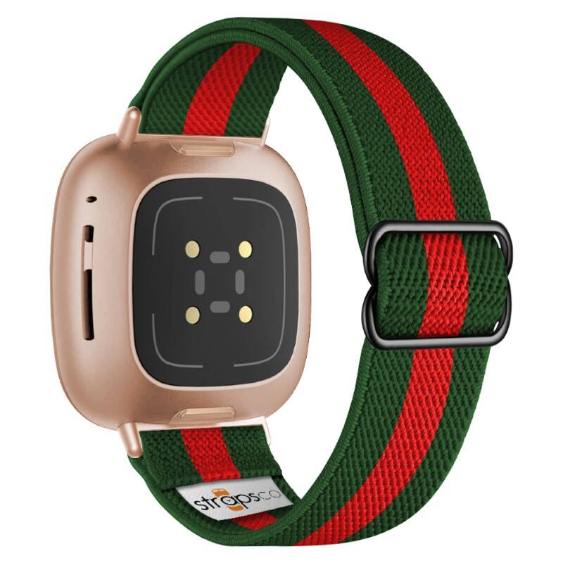 StrapsCo - Nylon Stretch Watch Band Strap For Fitbit Versa 4 - (Rose Gold Hardware) price history on PriceWatchPro