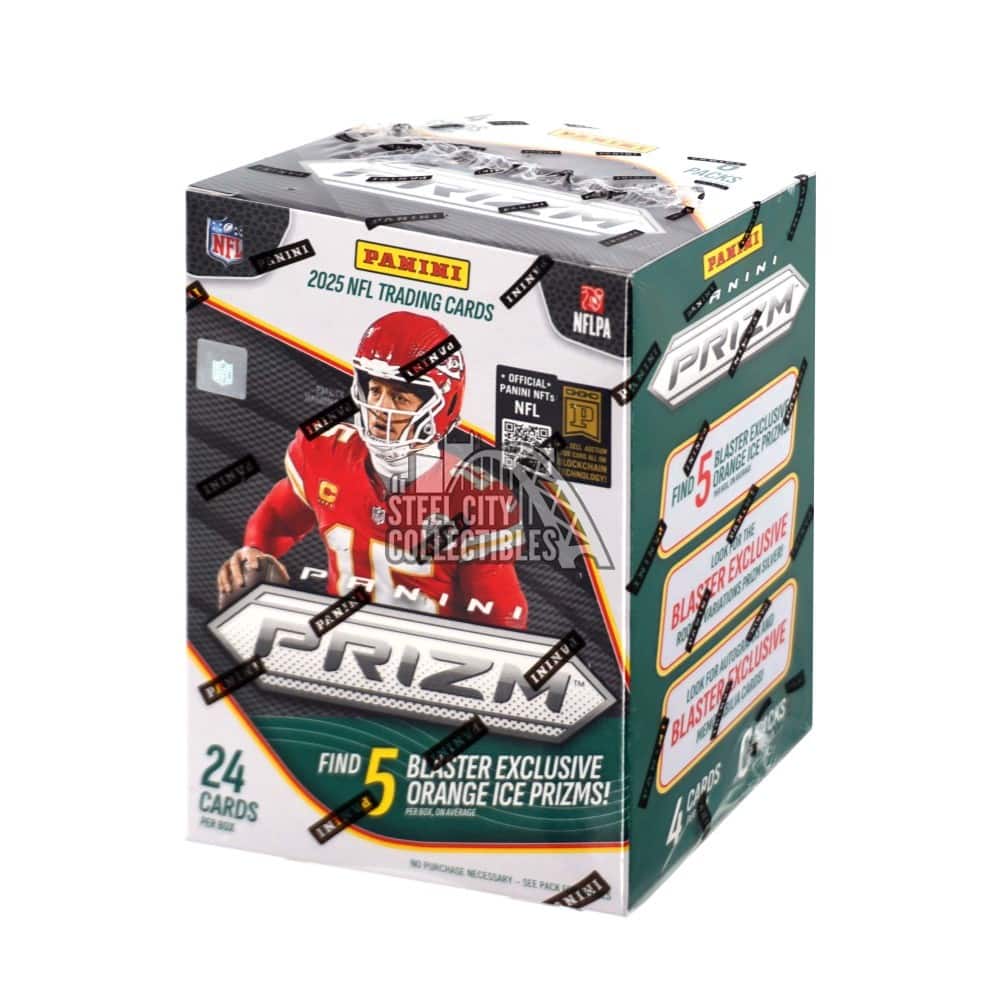 2025 Panini Prizm Football 6-Pack Hobby Blaster Box (Orange Ice Prizms)