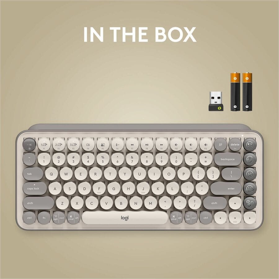 Logitech POP Keys Mechanical Wireless Keyboard with Customizable