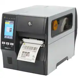 Zebra - ZT41142-T0E0000Z 4-Inch Industrial Thermal Transfer/Direct Thermal Label Printer 203dpi 14ips Bluetooth 4.1 Ethernet - Gray