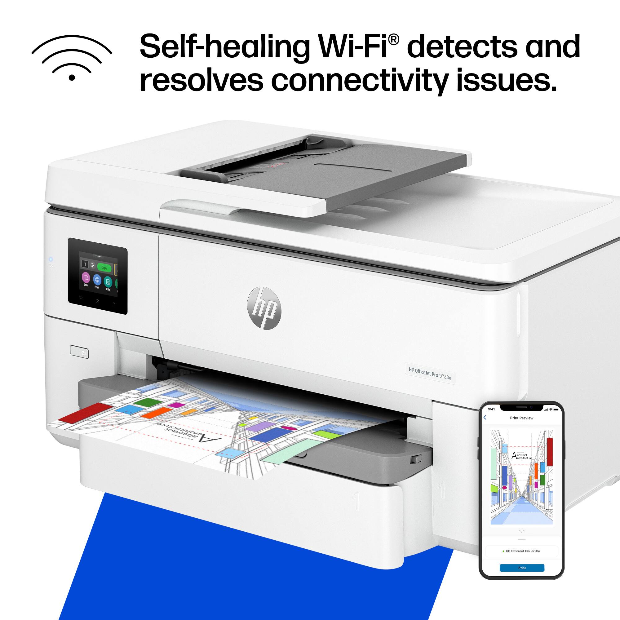 Self-healing Wi-Fi® detects and resolves connectivity issues.