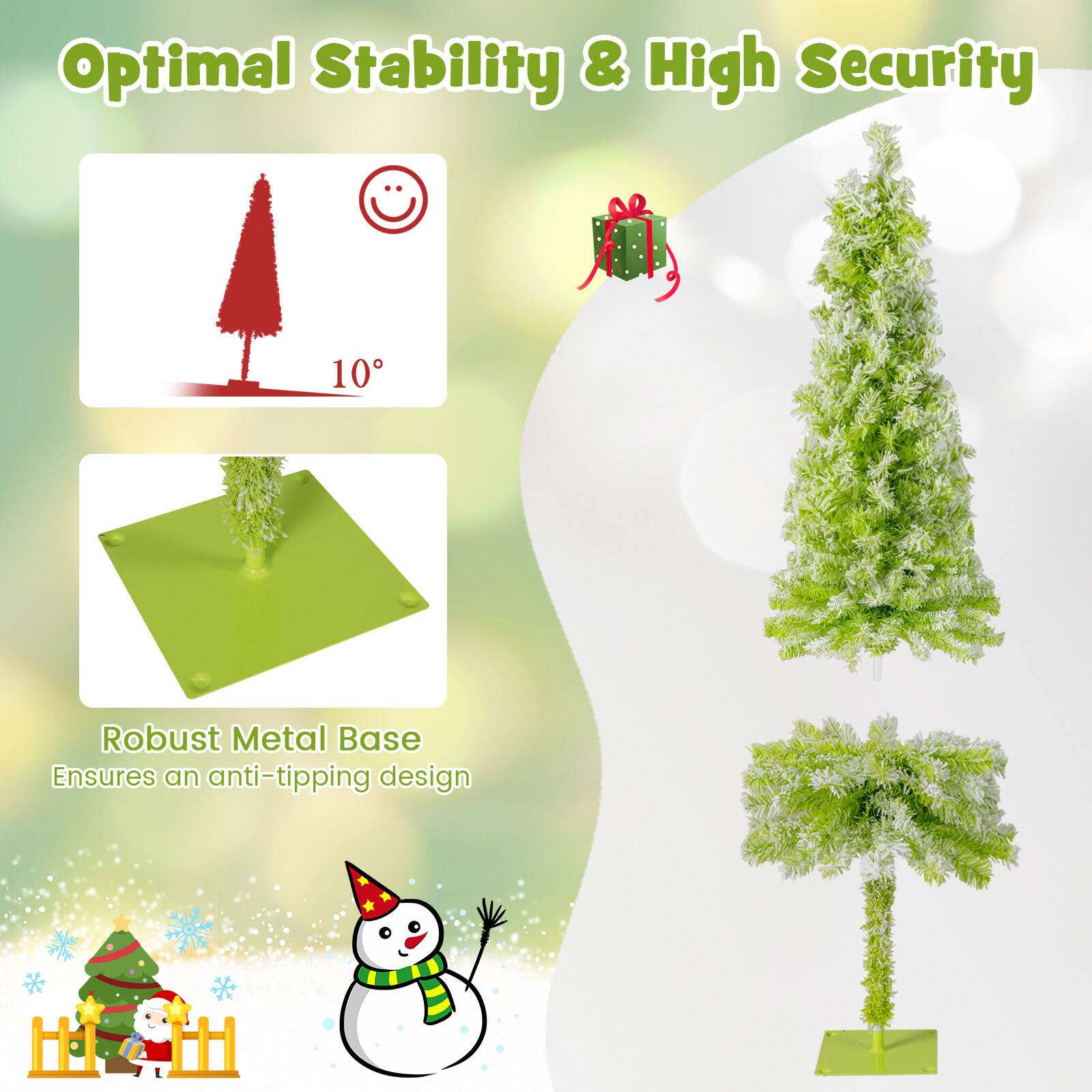 Optimal Stability & High Security

10°

Robust Metal Base Ensures an anti-tipping design