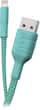 BUQU - 10' Lightning-to-USB Type A Charging Cable - Turquoise - Larger Front