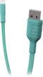 BUQU - 3' USB Type A-to-Micro USB Device Cable - Turquoise - Larger Front